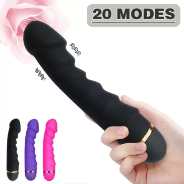 20 Modes Vibrator Soft Silicone Dildo