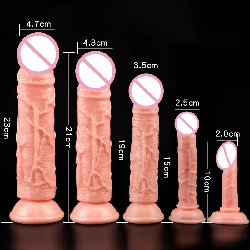 Adult Sex Toys Realistic Transparent Dildo/Flesh Color - Image 2