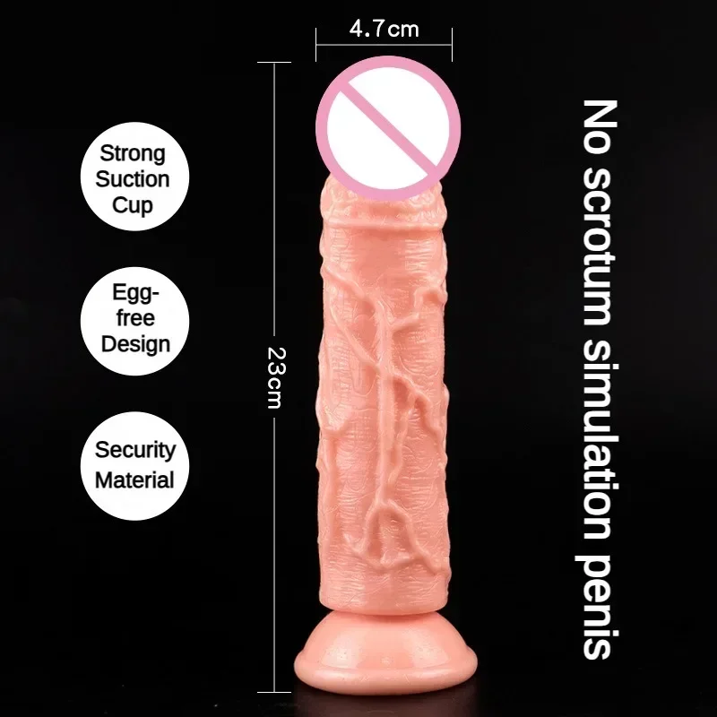 Adult Sex Toys Realistic Transparent Dildo/Flesh Color - Image 4