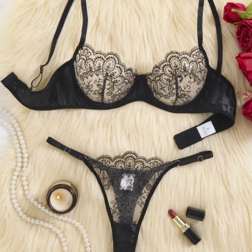 Casland Exotic Black Lingerie Set Sexy Underwear Bra Set for Women Bodycon Style Clothing Accessory 2025